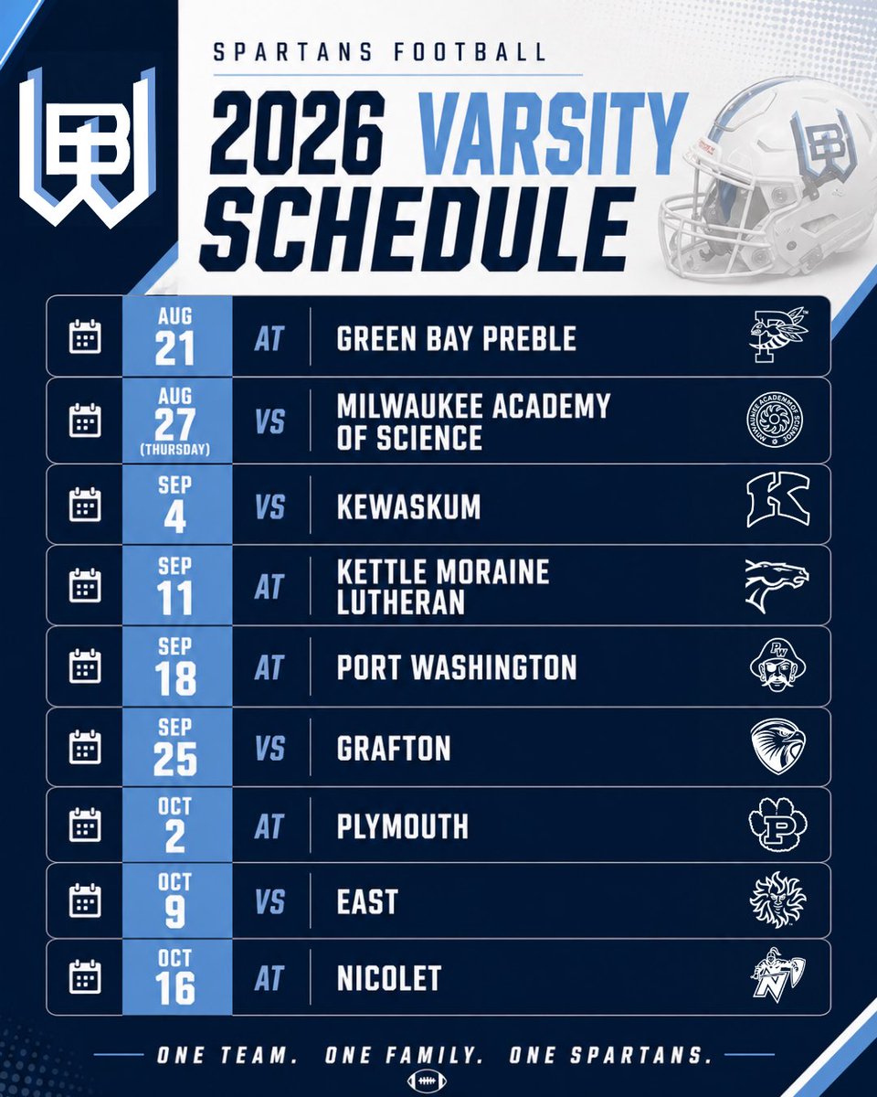 WBW_Football's tweet photo. New Conference. New Opponents. Same Rivalries. 

Our 2026 Season Schedule. See you this Fall. https://t.co/HyTCL1ILzV