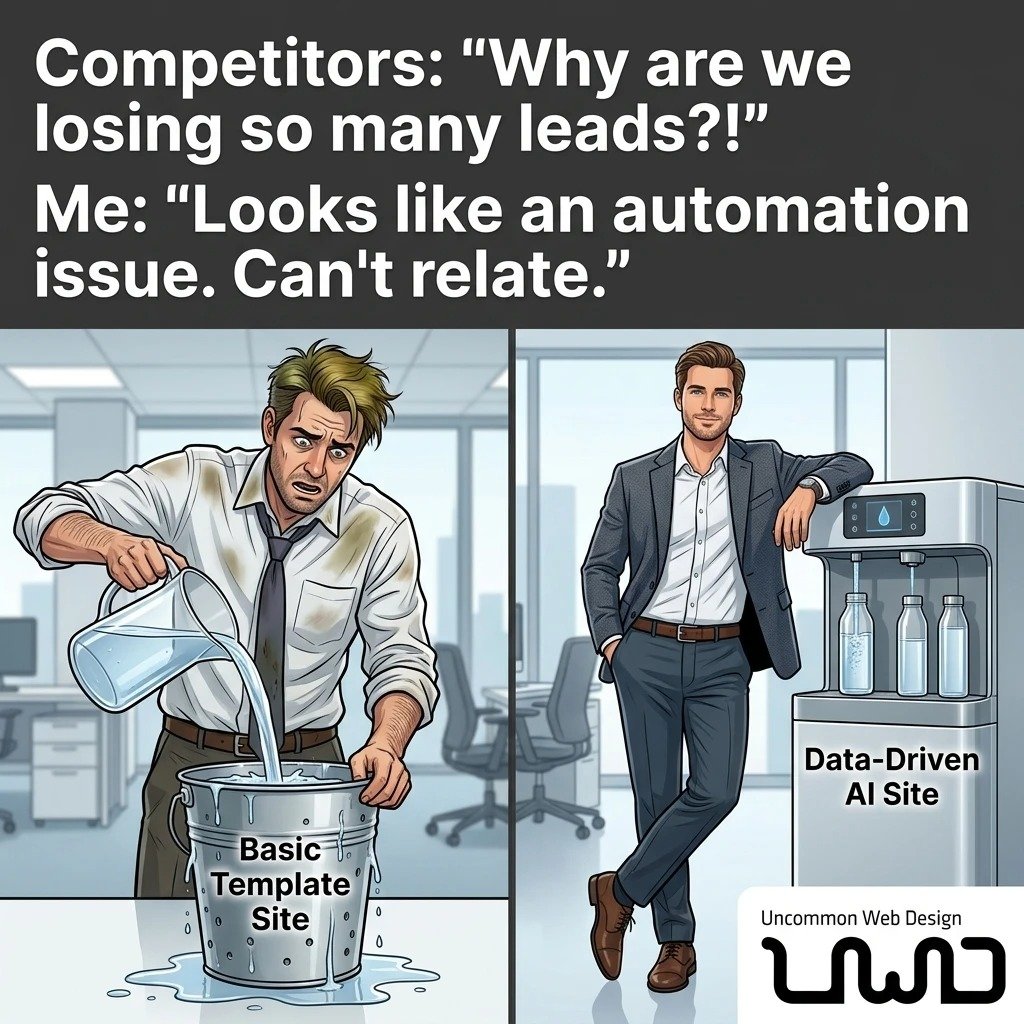 uncommonwd's tweet photo. Your website should work smarter, not harder. We build data-driven sites that capture leads automatically while your competitors manually chase every visitor.

#webdesign #leadgeneration #automation #smallbusiness https://t.co/qqEqBEtTjq