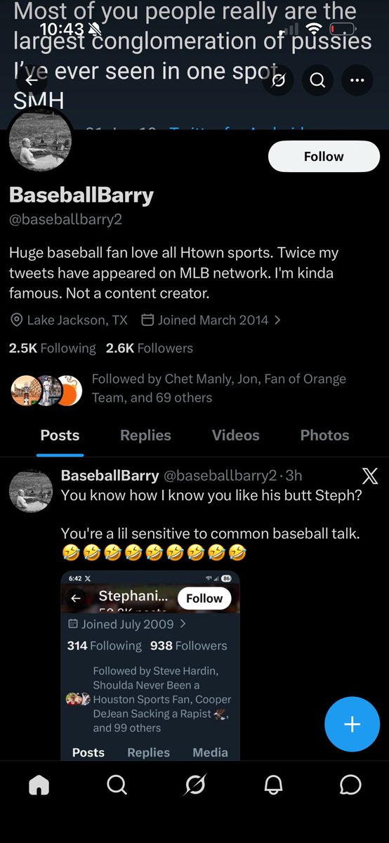 _Cx2_'s tweet photo. @baseballbarry2 God damn! How large is the text on your phone?! Can you even watch baseball without a magnifying glass? https://t.co/j0VmFYVSRb
