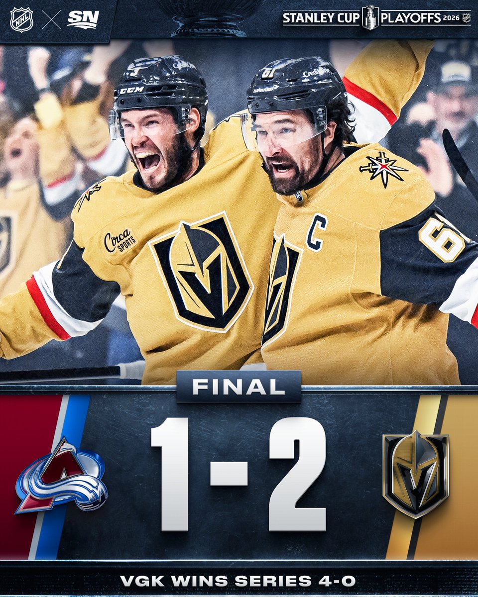 Sportsnet's tweet photo. VEGAS STUNS IN GAME 4 WIN 🗣️ https://t.co/XkjhbYy2JS