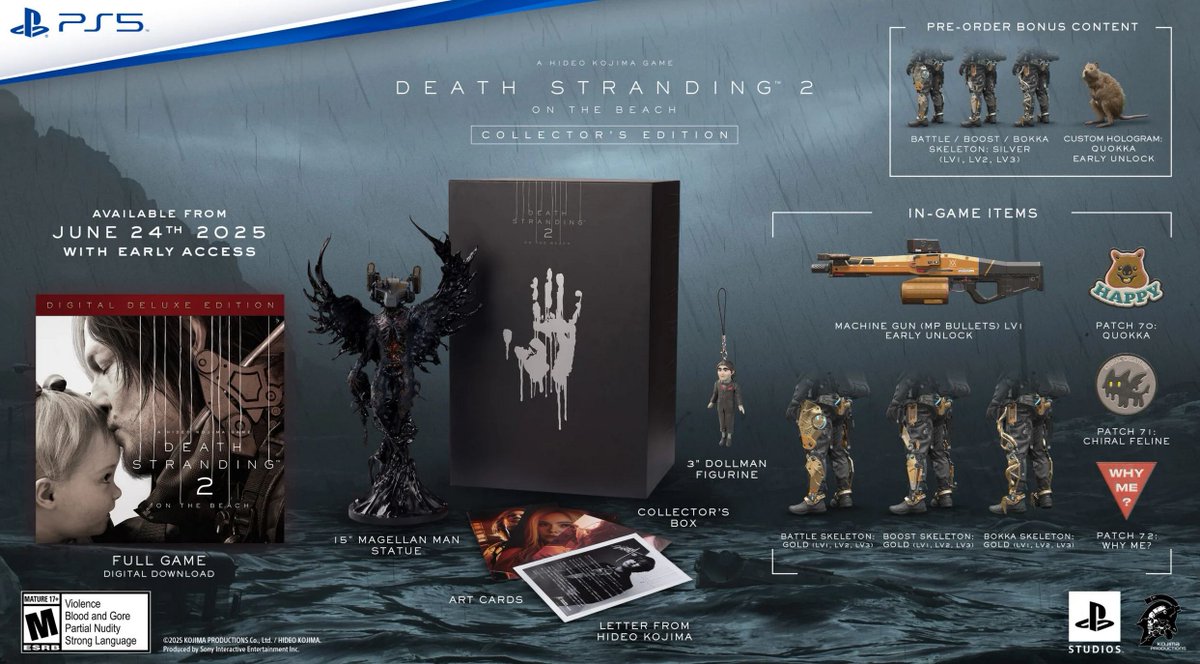 videogamedeals's tweet photo. DEATH STRANDING 2: ON THE BEACH (PS5) $39.99 via PlayStation Direct. #ad https://t.co/GrMSW0O1pe

DualSense Wireless Controller $64 https://t.co/5bTYAkLxwW

Collector’s Edition (PS5 Code) $129.99 https://t.co/77WMuYkDET https://t.co/mnRdXUhDVw