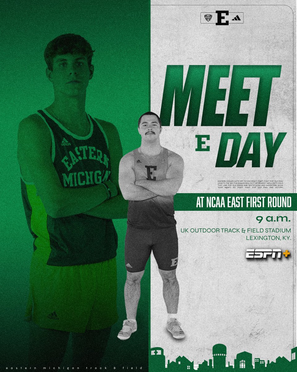EMUXC_TF's tweet photo. Day 1 of action in Lexington! 

Jake McEachern competes in the hammer throw at 9 a.m., while Kian Wiles runs the 1500m at 6:30 p.m.!

Live results and watch links can be found on our schedule page: https://t.co/L2rAm6fGYQ https://t.co/5rbcShpt1c