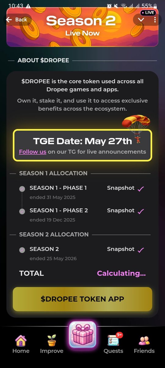 RevJames_'s tweet photo. @dropee_app not done yet? where's the allocation? https://t.co/EFOhEN0i5Q