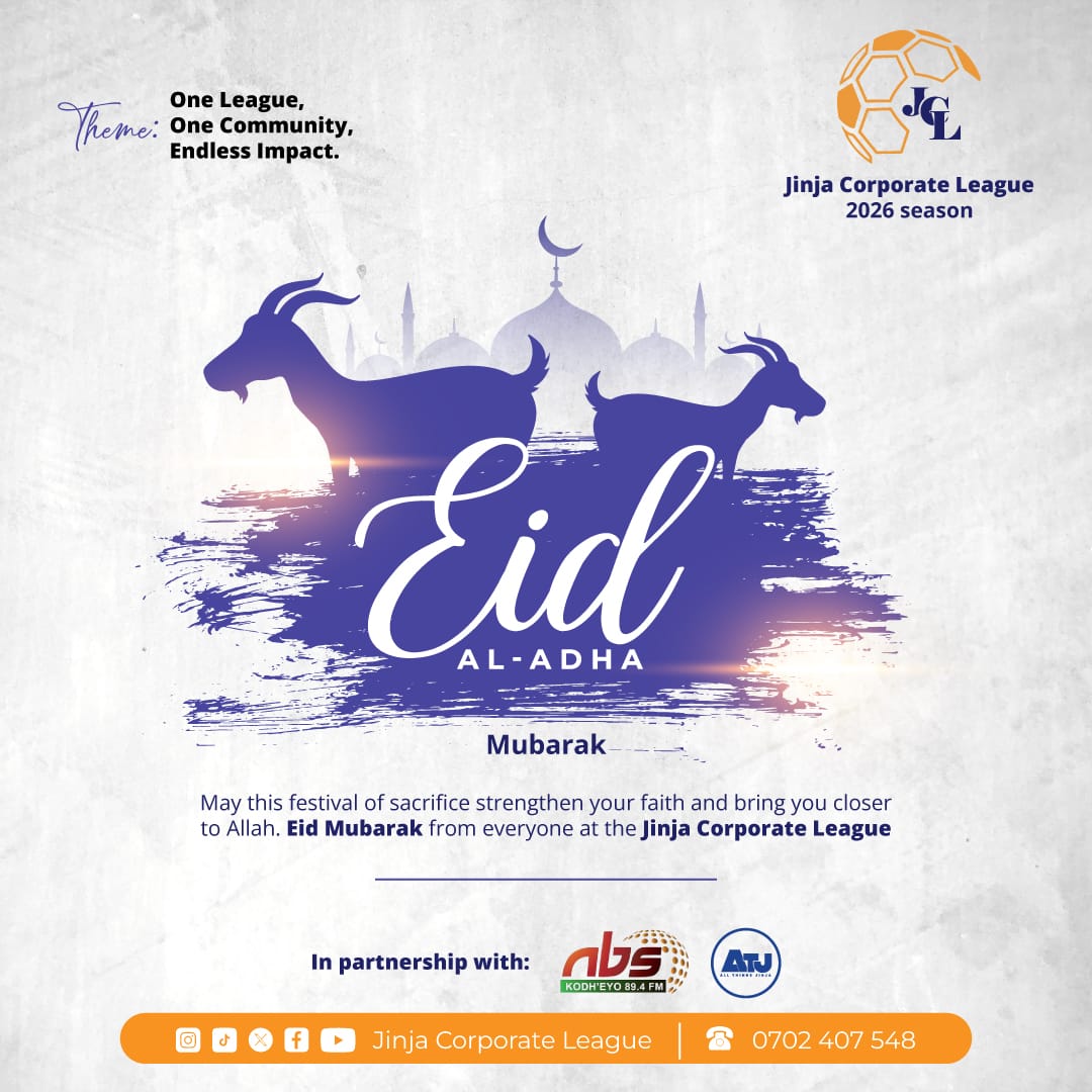 JinjaCorpLeague's tweet photo. Eid al-Adha Mubarak from all of us at the Jinja Corporate League. 

May this sacred season fill your home with joy, your heart with peace, and your life with countless blessings today and everyday. 

#JinjaCorporateLeague | #EidAlAdha #EidMubarak https://t.co/UmlEKGAJTh