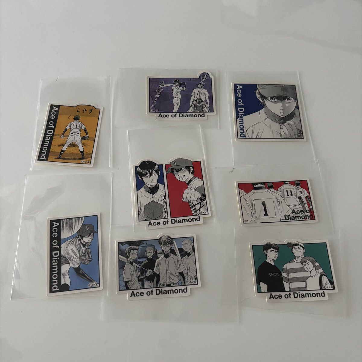 NNN_nchi's tweet photo. 【交換】ダイヤのA 原画展 福岡 ランダムダイカットステッカー ランダム挿絵ステッカー

譲
画像

求
引用元画像2.3 (挿絵は💕＞各1💖)

郵送希望です。
よろしくお願いします。 https://t.co/O5c2WU7HDr