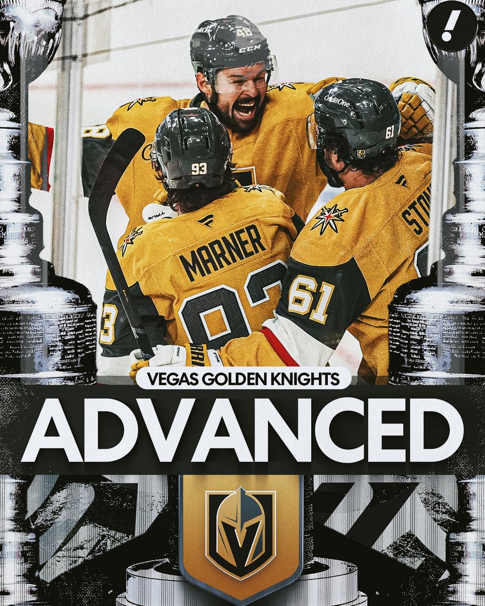 YahooSports's tweet photo. VEGAS GOLDEN KNIGHTS ARE HEADED TO THE STANLEY CUP FINAL FOR THE FIRST TIME SINCE THEIR 2023 TITLE RUN 🔥 https://t.co/bIeNlZv98h