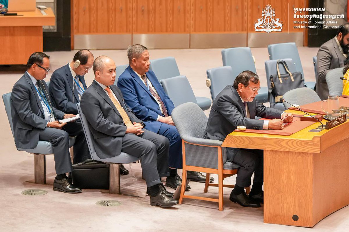 KampucheaPresse's tweet photo. Cambodia Urges Full Respect for UN Charter, Denounces Illegal Occupation of Its Territory
 
AKP Phnom Penh, May 27, 2026 --
 
Deputy Prime Minister and Minister of Foreign Affairs and International Cooperation H.E. Prak Sokhonn has reaffirmed Cambodia’s strong commitment to the United Nations Charter while calling for full respect for Cambodia’s sovereignty and territorial integrity amid the continued illegal occupation of Cambodian territory by Thai forces.
 
Speaking at the High-Level Open Debate of the United Nations Security Council on May 26, H.E. Prak Sokhonn stressed that the principles enshrined in the UN Charter – including sovereign equality, territorial integrity, peaceful settlement of disputes, and non-use of force — must remain the foundation of the international order.
 
“The UN Charter must remain the cornerstone of international order and the indispensable framework for peaceful coexistence, cooperation, and conflict prevention,” he said.
 
The Deputy Prime Minister warned that these principles are increasingly under strain due to armed conflicts, geopolitical tensions, and declining trust among nations.
 
Drawing from Cambodia’s own historical experience, H.E. Prak Sokhonn emphasised that disputes must be resolved exclusively through dialogue, diplomacy, mutual respect, and adherence to international law.
 
He recalled the important role played by the United Nations Transitional Authority in Cambodia (UNTAC) in supporting Cambodia’s peace process, national reconciliation, and recovery in the early 1990s.
 
Regarding the Cambodia-Thailand border situation, the Deputy Prime Minister expressed Cambodia’s appreciation to the international community for supporting the ceasefire and peaceful settlement efforts in accordance with international law and the principles of the UN Charter.
 
He stressed that borders and sovereignty “must never be altered by force or through fait accompli.”
 
While the ceasefire continues to hold, H.E. Prak Sokhonn expressed concern over the situation on the ground in areas “well inside Cambodian territory” that remain under illegal occupation.
 
He called for the full, effective, and urgent implementation of all agreements reached between Cambodia and Thailand, particularly the Joint Statement of Dec. 27, 2025.
 
The Deputy Prime Minister underlined that respect for international law, existing treaties and agreements, dialogue, good faith, and mutual respect are essential to restoring trust, securing lasting peace, and enabling displaced populations to return home safely and with dignity.
 
He also called on the international community to continue supporting peaceful efforts aimed at preserving peace, stability, and prosperity in the region.
 
Cambodia has so far responsibly and faithfully adhered to and implemented the Joint Statement of the 3rd Special Meeting of the General Border Committee (GBC) held on Dec. 27, 2025. However, the Thai side has continued to violate Cambodia’s sovereignty through repeated actions, including laying barbed wire, placing container units, constructing infrastructure, and destroying houses in the illegally-occupied areas.
 
By C. Nika

#CambodiaWantsPeace
#JusticeForCambodia