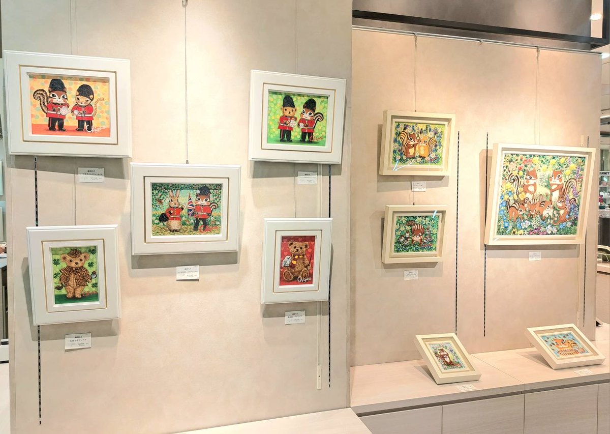 g_artspace's tweet photo. 藤岡ちさ絵画展
「初夏の風 ちいさなりすたちのおはなし」

🌼6/2 (火)まで
🌼ジェイアール名古屋タカシマヤ 9階 特設会場
🌼最終日 午後6時終了

名古屋の絵画展に向け描き下ろした「新作・原画作品」を中心に展示中！

【作家来場 予定】
5/30(土)・31(日) 各日14時 ~ 16時

#藤岡ちさ #ちさリス https://t.co/luiWgQ1fcu
