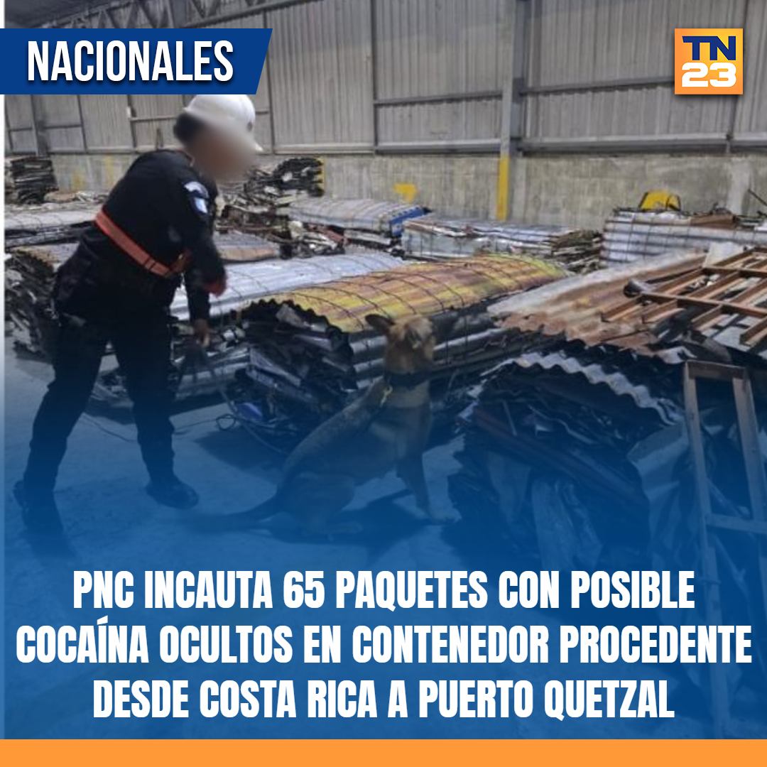TN23NOTICIAS's tweet photo. 🚨 #PNC #incauta 65 #paquetes con posible cocaína #ocultos en #contenedor procedente desde Costa Rica a #PuertoQuetzal ➡️ https://t.co/YInNnYwcvd https://t.co/h5FSUeKRbQ