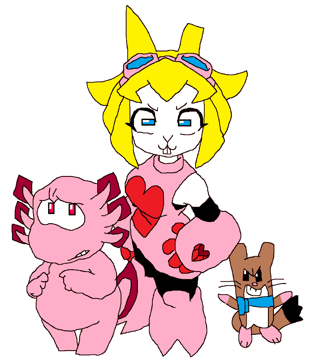 CompiaSally's tweet photo. @SakuraHana2008 @JoshuaTookes made these guys inspired by the GAMEOVERSE trio (on the Korean side, we have Gigi, Sniff and Gillard from Dreamverse Collapse, and on the Filipino side, we have Rubi, Chirp and Sluggo from EnderWorlds) https://t.co/9A4nfQRH2E