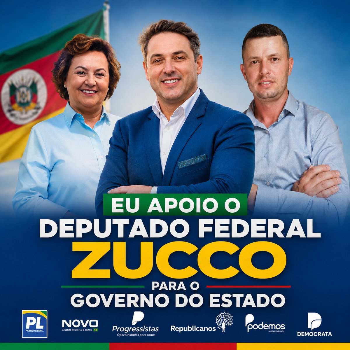 jadersonschlee's tweet photo. Acredito que o Estado precisa de mais liberdade econômica, menos burocracia, respeito a quem produz, valoriza o trabalho e gera riqueza. Por isso, manifesto meu apoio ao deputado federal Zucco para o Governo do Estado.
Defendo um Rio Grande do Sul com mais oportunidades https://t.co/pos0eQbhW5