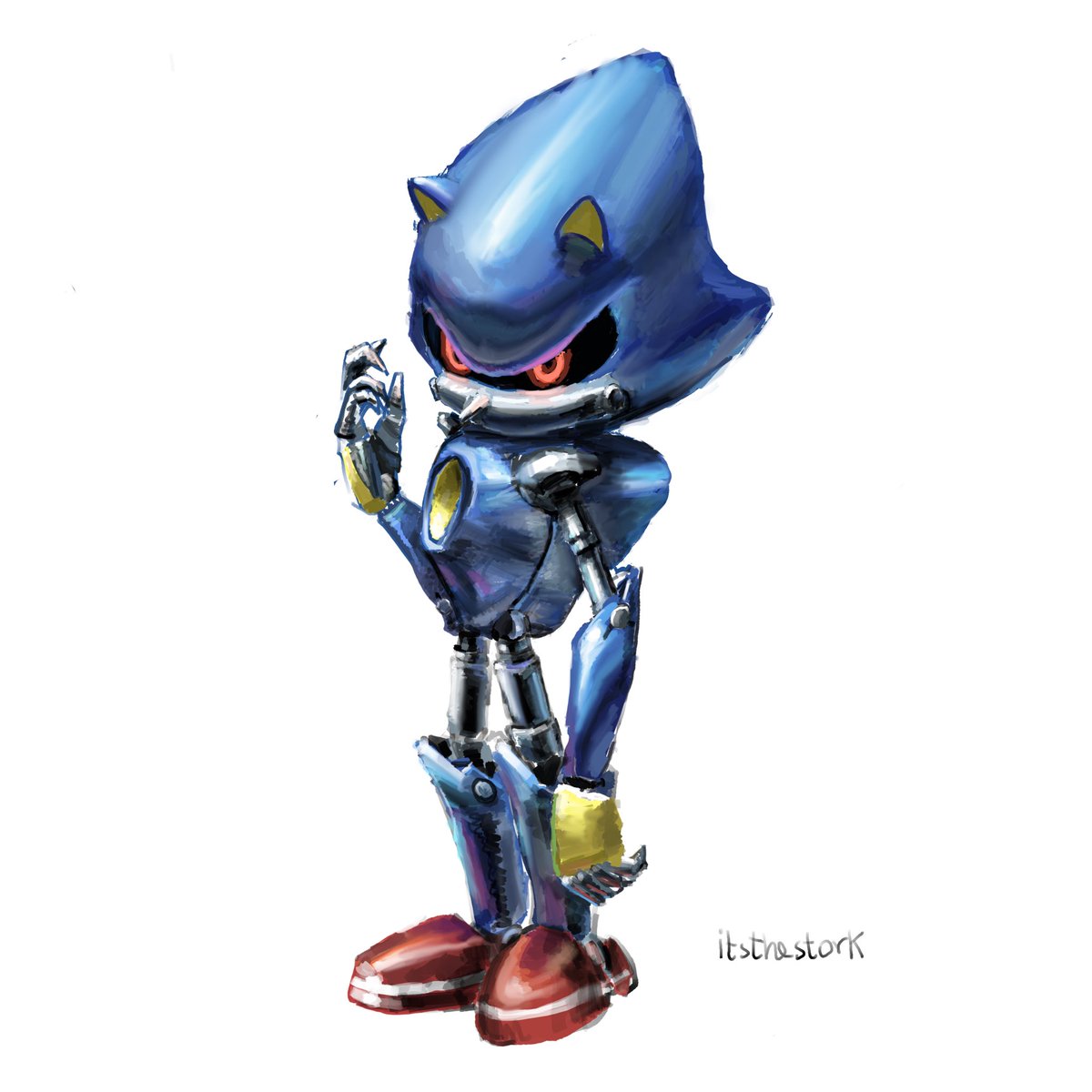 thestorkk's tweet photo. METAL SONIC SKETCH https://t.co/xbYomaldSq