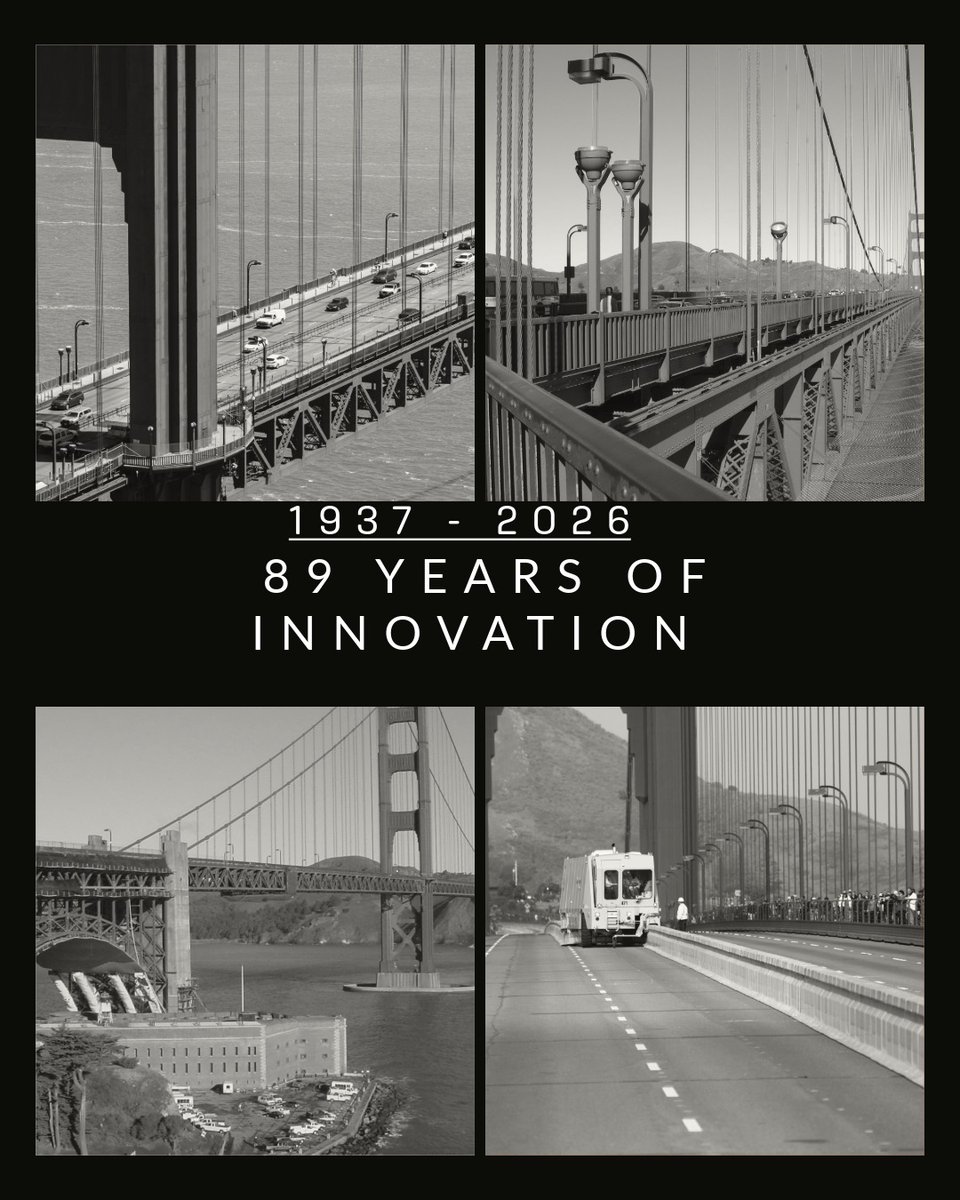 GGBridge's tweet photo. This May, the Golden Gate Bridge celebrates its 89th anniversary. Join us as we dive into the spirit of innovation that has driven the District to complete several high-profile projects in recent years. https://t.co/c416Z2jzkh https://t.co/Xu0JcoOsd1