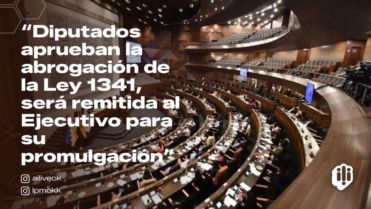 LPMAilive's tweet photo. La abrogación de la Ley 1341 fue aprobada. Ahora, la decisión queda en manos del Ejecutivo para su promulgación.
¿Creés que eliminar esta norma dará más estabilidad?

Míranos acá👇
https://t.co/eU7tJUGdar

#Lpmokk #Ailive #Política #Bolivia #Ley1341 #StreamingBoliviano https://t.co/6REiek5d8E