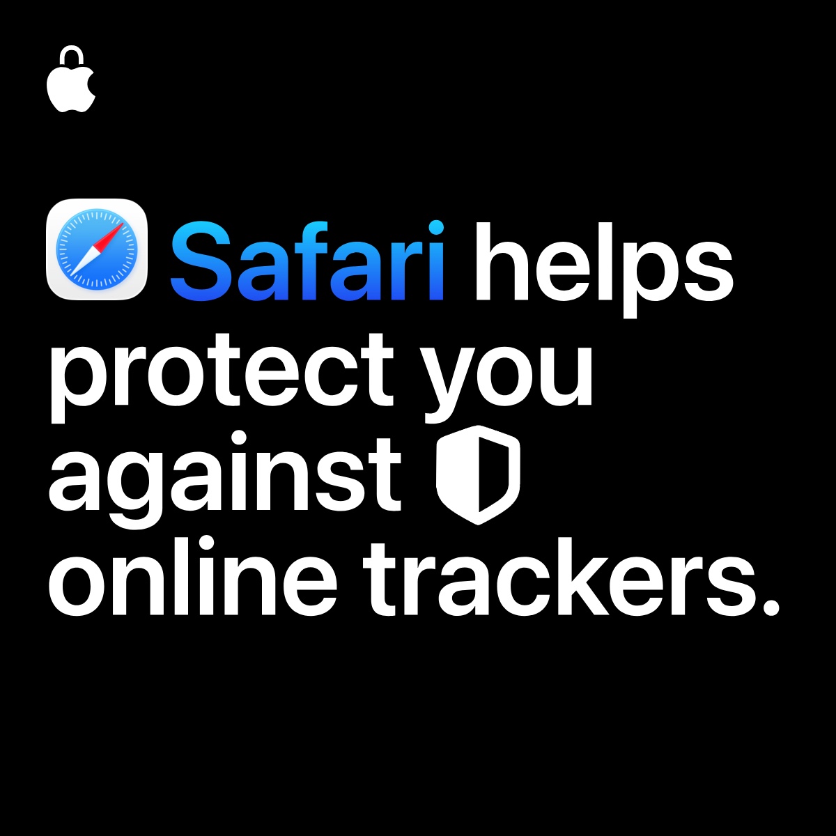Apple's tweet photo. Safari. A browser that’s actually private.