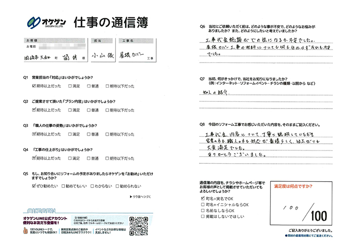 okegentw's tweet photo. 新しいお客様の声が届きました！
工事代金、内容について丁寧に説明していただき、営業の方も職人の方も対応が素晴らしく、仕上りも大変満足でした。
岡崎市大和町 筒井様　屋根カバーリフォーム　岡田
https://t.co/iy2SFir8AD
#屋根カバー　#リフォーム　#岡崎市　#お客様の声 https://t.co/s2AEKphmrQ