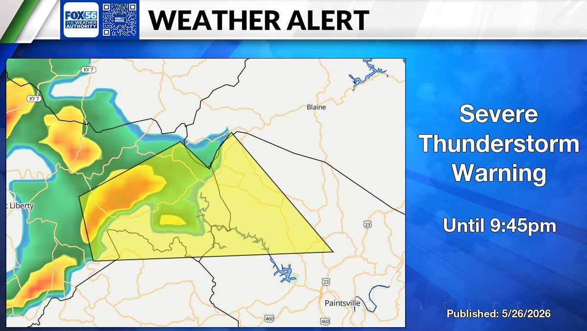 PaydenHinkle's tweet photo. Severe Thunderstorm Warning for Johnson, Magoffin, and Morgan County until 9:45pm. https://t.co/z3ZPX4ACvD #KYWX https://t.co/YZPEqWH0Yf