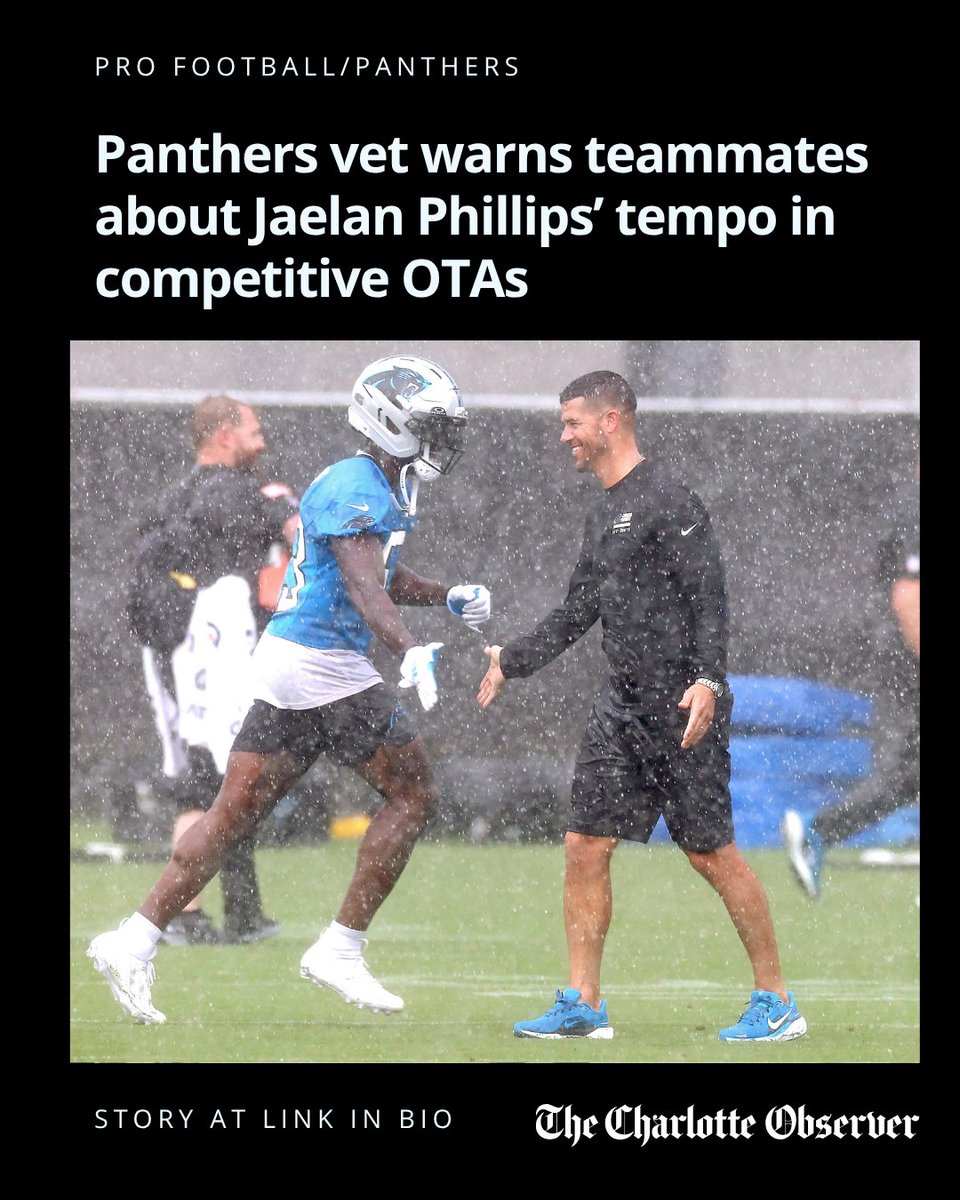 langstonwertzjr's tweet photo. The Panthers hosted their first OTA workout outside of Bank of America Stadium on Tuesday in Charlotte. 

@theobserver NFL writer @mike_e_kaye has your recap of all the action at link below

https://t.co/42z8gfXYDC https://t.co/kfKSfQflQh