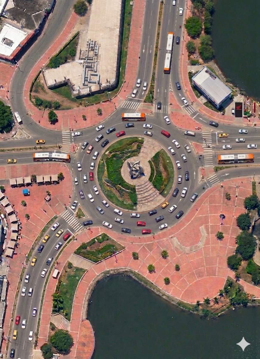 Maurici75557435's tweet photo. La intersección de la india Catalina tiene un gran problema de trafico debido a los tiempos largos de sus semáforos, propongo una rotonda que le daría mas orden al flujo de autos @dumek_turbay @will_iriarte @secinfractg @ElBolivarenseCo @ElUniversalCtg https://t.co/g6hl0pBOt4