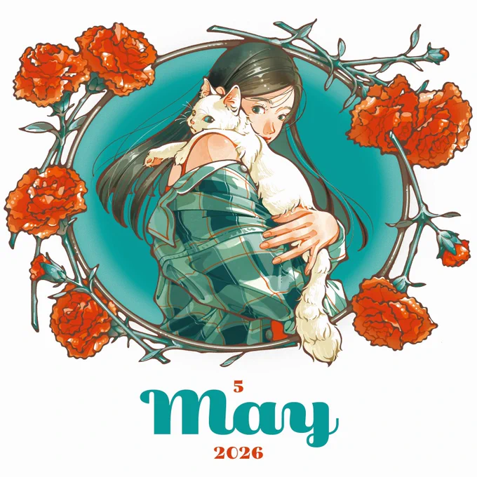 ʜᴀᴘᴘʏ ʙɪʀᴛʜᴅᴀʏ 5月の誕生花は #カーネーション 今年も、はなさく生命( ) さんとコラボして、 5月のバースデーカードを描かせていただきました。 花ほころび、心躍るような1年をお過ごしください! #PR #はなさくレター #花言葉