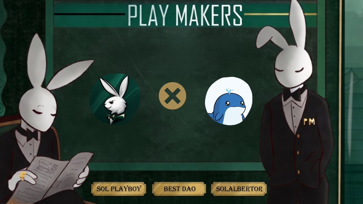 PlaymakerDAO's tweet photo. Another Playmakers Win.🫡  

Proud to collaborate with @whacky_whales  , looking ahead with this great project.    

Happy to keep bringing great opportunities to our members.🐰 https://t.co/rXxf5Gf3pn
