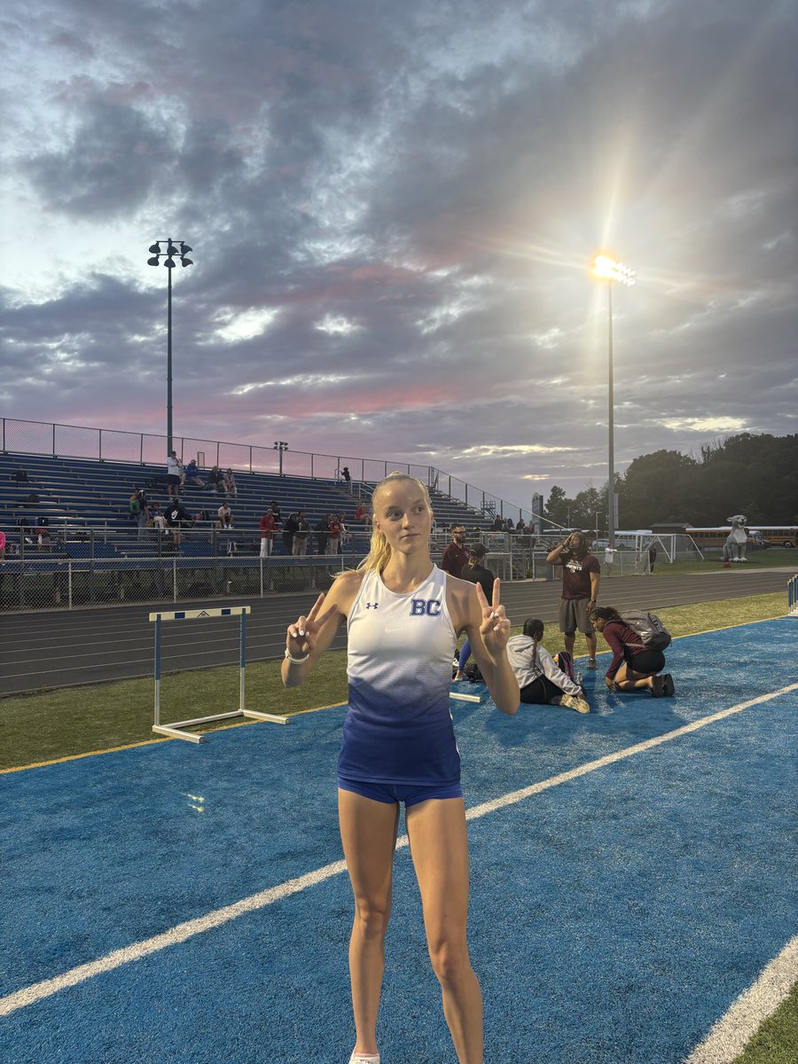 BCHSTrack1's tweet photo. Julia is going to state after a great finish in the 3200!!!! https://t.co/0yTAGDuYRU