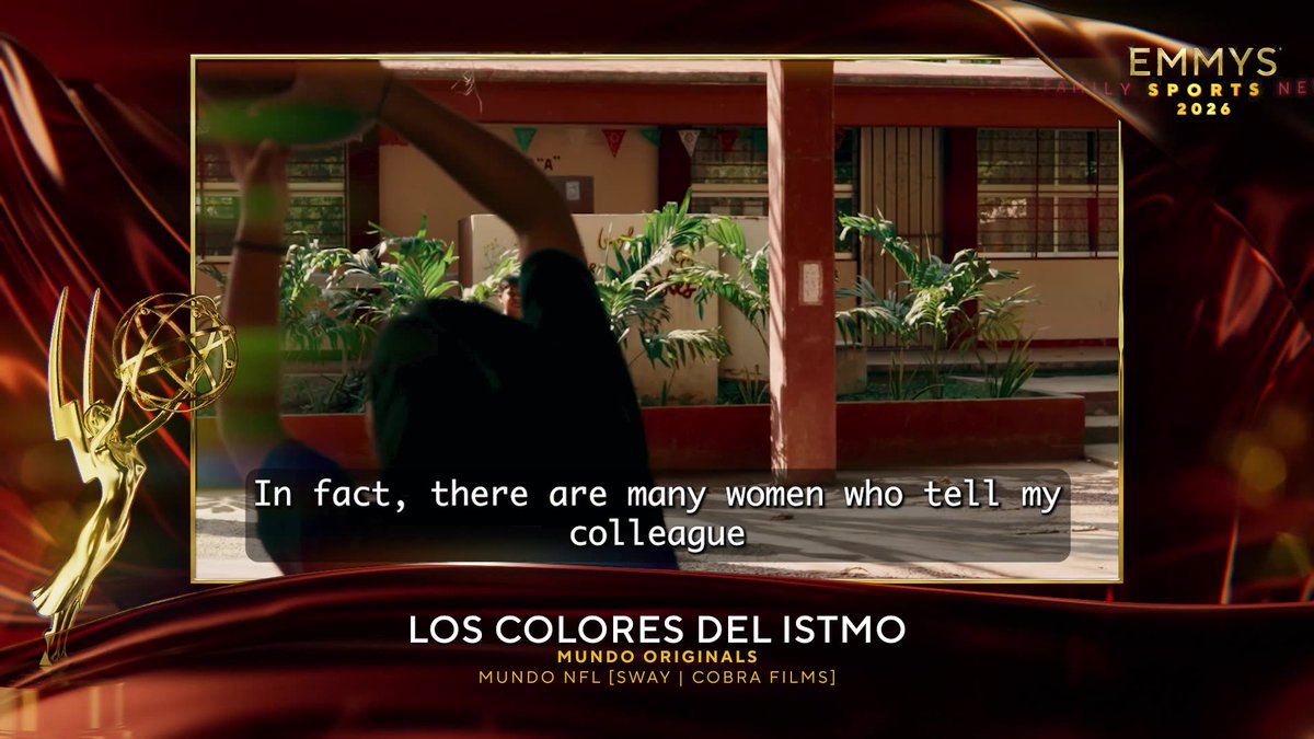sportsemmys's tweet photo. The #SportsEmmys Award for Outstanding Sports Feature Story In Spanish goes to Los Colores del Istmo | Mundo Originals (@MundoNFL). https://t.co/3X3GgCxqwA