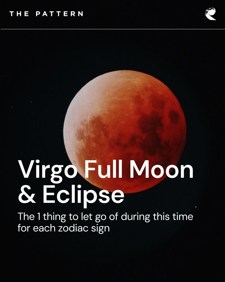 thepatterniyw7's tweet photo. This Full Moon and Lunar Eclipse in Virgo is trying to show where you're out of balance and perhaps not trusting yourself.

Virgo sees the sacred patterns in everything. This moment is about letting go of what's holding you back. So you can move forw... https://t.co/ROUkC58X1U