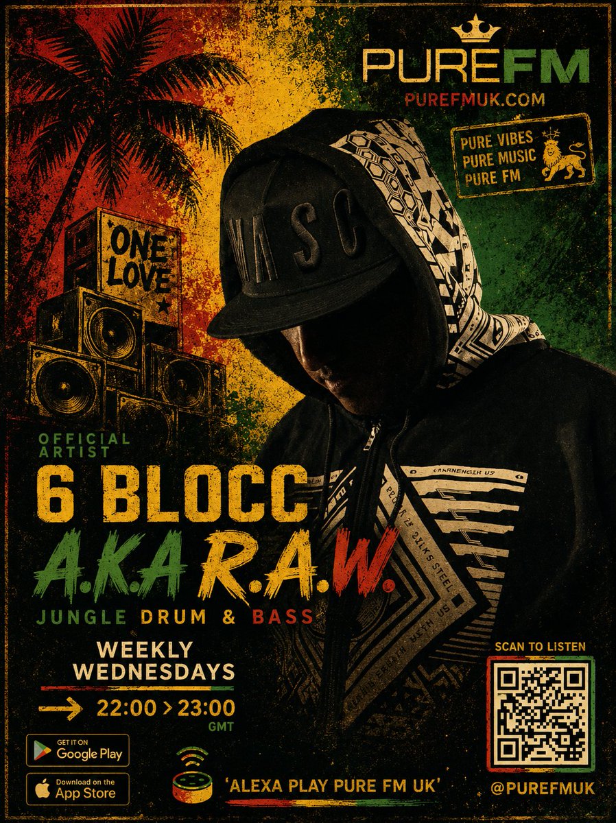 6blocc's tweet photo. Catch My Weekly Jungle Drum n Bass Show
Tomorrow on https://t.co/8tt5LcDgYy

2PM - LA
5PM - NYC
10PM - LONDON

Download the App and Listen Anywhere!
https://t.co/ac85El5BPO
https://t.co/HqixDhFhgN
https://t.co/OvThtCPlEm https://t.co/sfRvkS2AdA