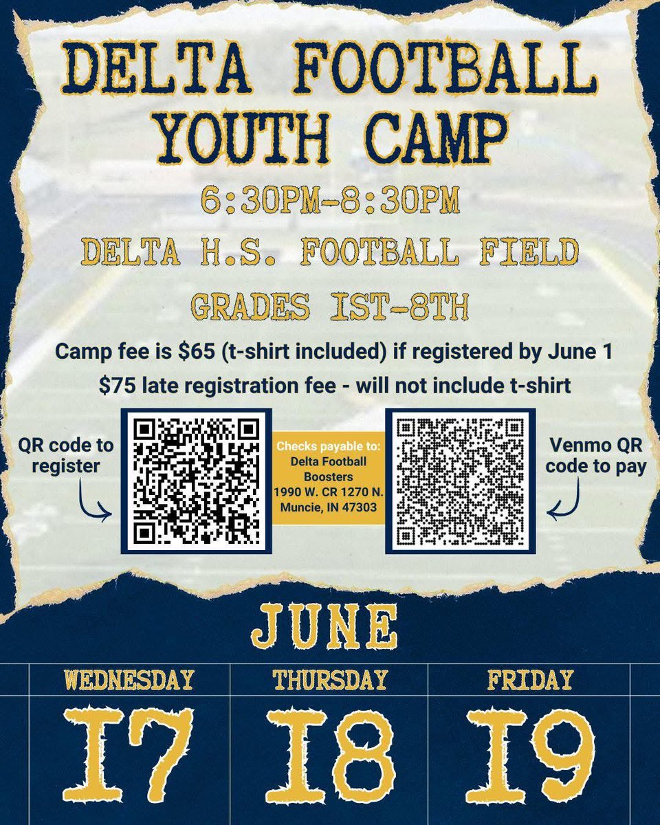EaglesDMS's tweet photo. 🏈FOOTBALL CAMP🏈

Information ⬇️ https://t.co/yNqRVINAQE