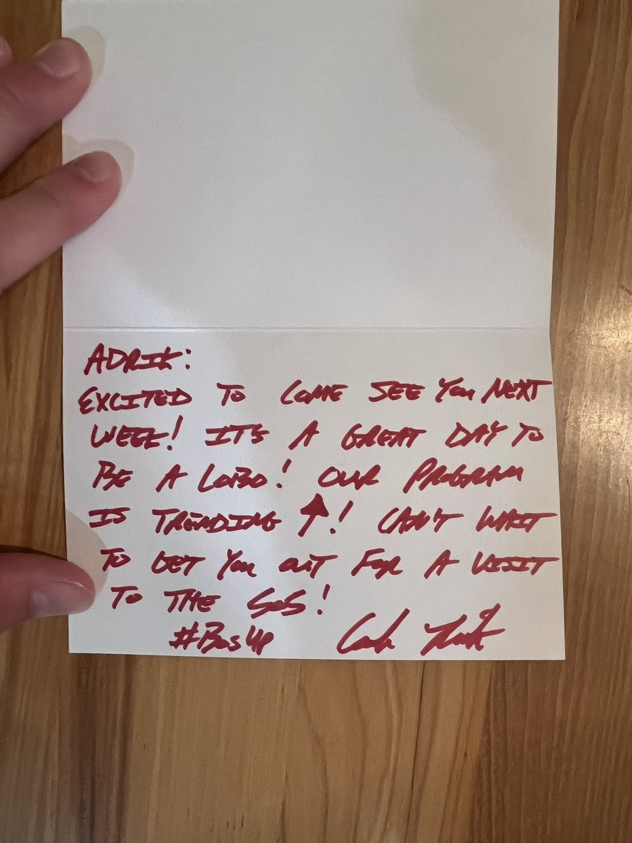 AdrikNellis89's tweet photo. Thanks you @CoachErikLink for the handwritten letter from UNM! I hope to keep in contact in the future! #505strong @UNMLOBOS @KohlsSnapping @Mr_Nellis @MJ_NFLDraft @BC_lancer_FB https://t.co/QAAvIpnbW3
