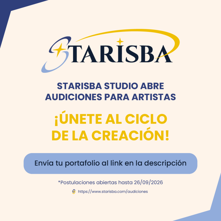 starisba's tweet photo. ¿CONOCES A ALGUIEN QUE ESTÉ LISTO PARA CREAR EL PRÓXIMO VTUBER QUE ROMPA LATAM?
En Starisba estamos abriendo audiciones reales para artistas gráficos y buscamos talento :

• Diseñadores 
• Ilustradores 
• Animadores 
• Riggers (Live2D)

Si eres uno de ellos o conoces a alguien que tiene que estar aquí… ¡¡Este es el momento!!.  
Deja tu especialidad en los comentarios o etiqueta a ese artista que no puede perderse esta oportunidad. 

  ¡Comparte para que llegue a más creadores que están hechos para esto!