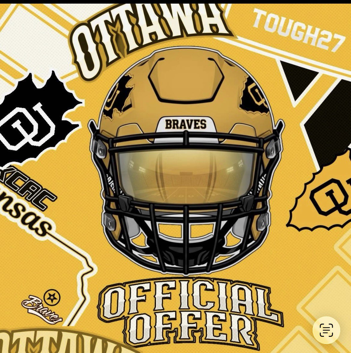 MannJaden48102's tweet photo. I am beyond grateful and blessed to announce I have received an offer from @OttawaBravesFB. I absolutely loved the atmosphere and coaches at Ottawa University. And, as always, #OtterUp!
@Coach_CEdwards @CoachNickDavis @CoachSeibert43 @jperry_nixa @NixaFootball @nixaathletics #NSGB #BraveNation