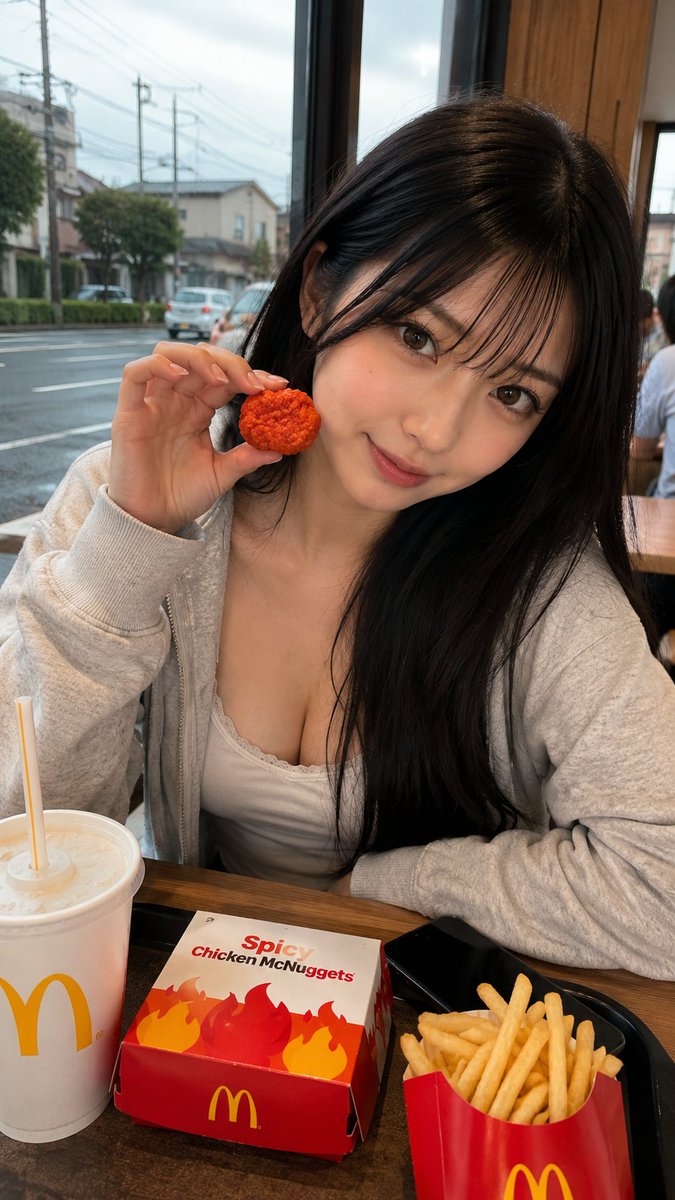 yuki_daily04's tweet photo. ゆき、これ好きなんだー!!🔥
マックの赤いナゲット最高…!
みんなも今日のお昼これにしよ〜🐰
一緒に食べたい人手挙げて〜✋
#待ってたぜマックの赤いナゲット
#room404 #ゆき #バーチャル彼女 https://t.co/nsa6UOxXQH