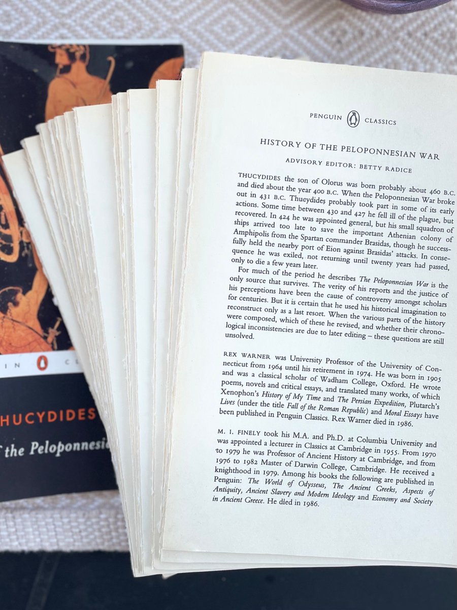 TemperateHouse's tweet photo. Rebinding Thucydides https://t.co/s15iowAtG0