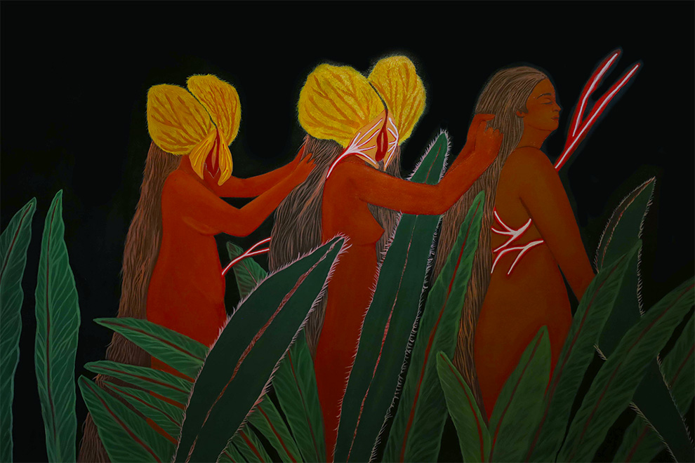 Gaceta_UNAM's tweet photo. Hay exposiciones que simplemente muestran y hay otras que sanan.

Germino–Gemimos–Germinamos, la primera exhibición en México de la artista salvadoreña Gabriela Novoa, que se inaugura el 30 de mayo en la Sala Resquicio de @CasadelLago, pertenece a la segunda categoría. 

Acude y adéntrate en esta nueva experiencia. 

https://t.co/XioBqtggdk