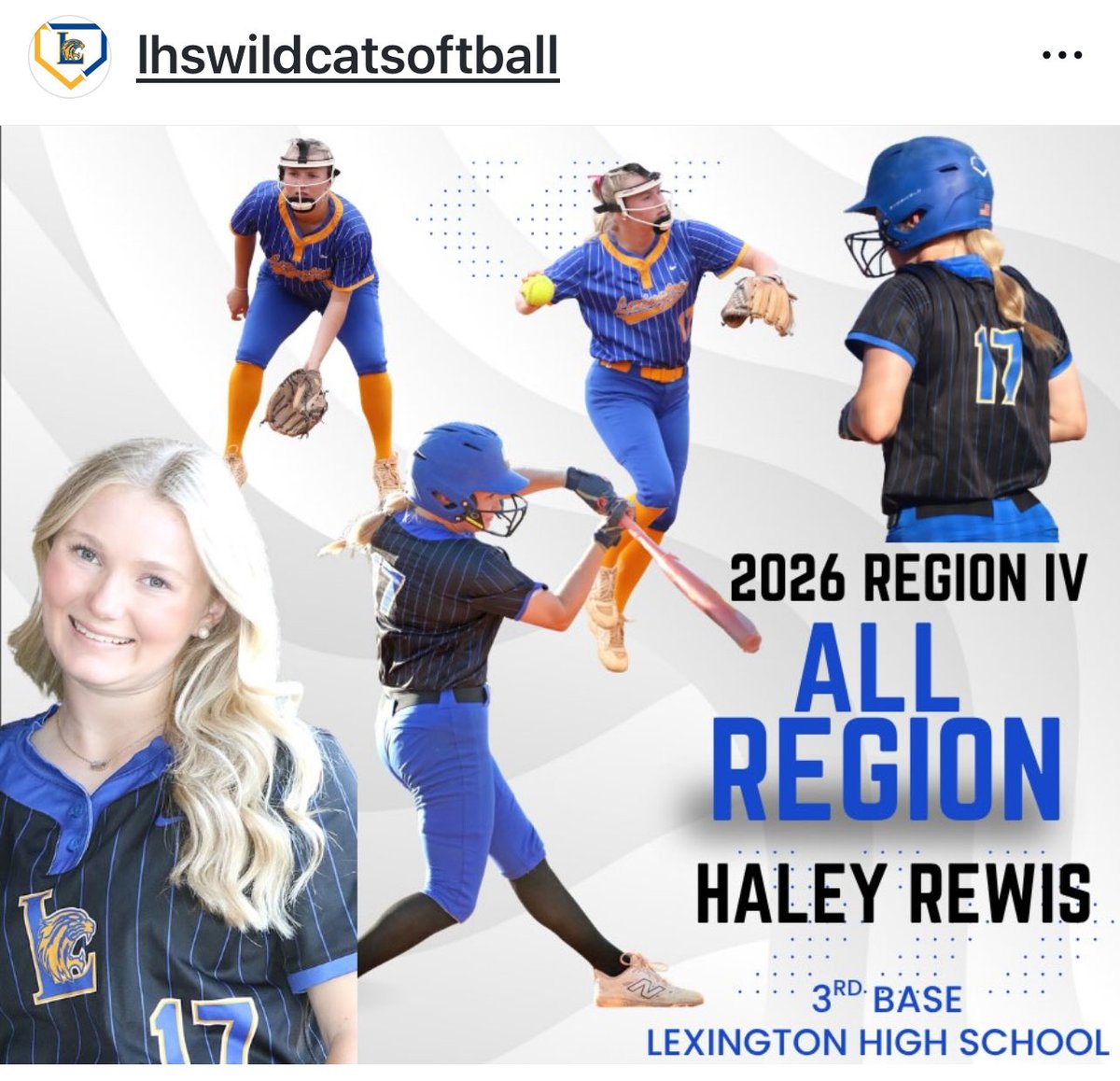 HaleyRewis77's tweet photo. Freshman season officially came to an end tonight at our softball banquet. Honored to earn my second Varsity letter and to be selected for 
5AAAAA Region 4 All-Region !💛💙
We had an amazing season with a special group of teammates, winning the Region Championship and making a great run in the 5A State Playoffs.   So thankful for all the memories made this season.
A huge thank you to all of my coaches and staff, the coaches involved in the All-Region selection, and my family and friends especially 
“The Rew Crew” for all of your support throughout the season. Excited for what’s ahead! 🥎
@CESCRWZ  @lhs_wildcat_sb 
@EppsCoach @MaddalunaDave
@CarEliteNCorg @JRWZ5205 
@KevinMaguireSB
@SoftballAmerica 
@ExtraInningSB 
@Connectsports_
@PrepSoftball
@LineDsoftball