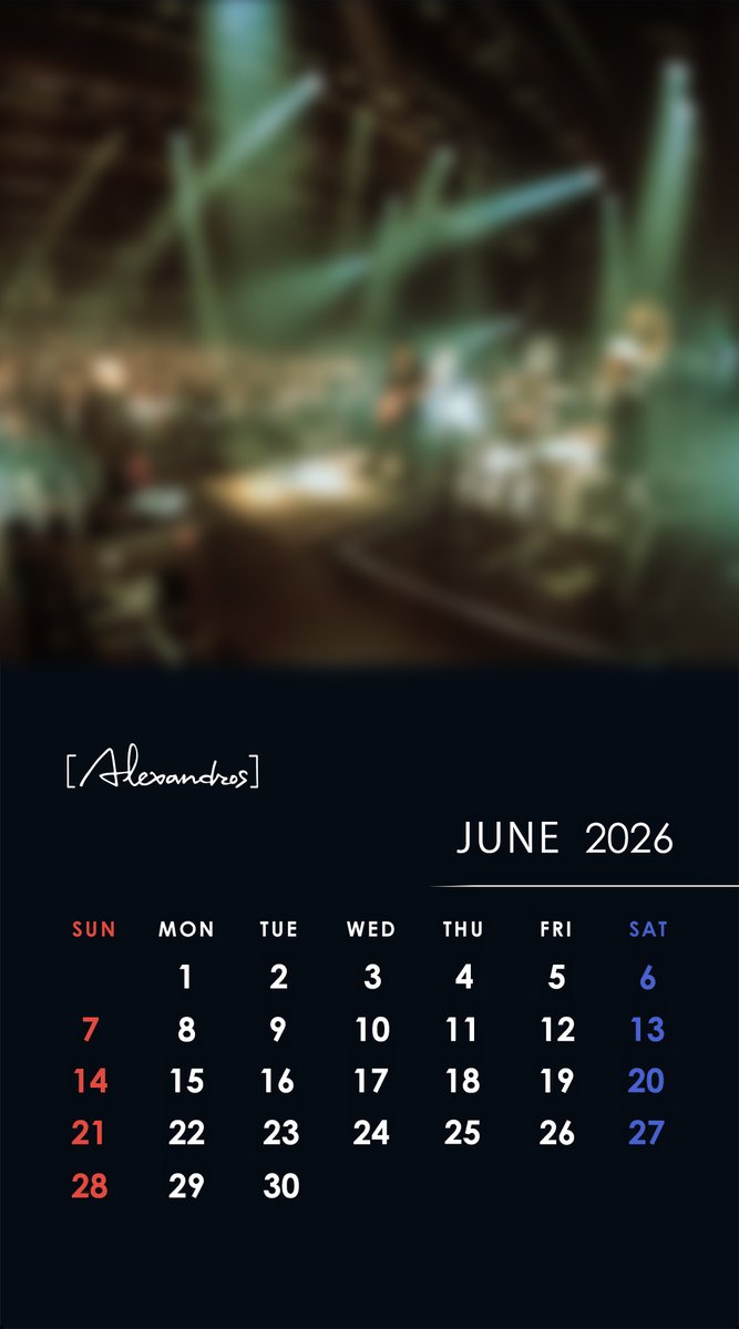 CrewAlexandros's tweet photo. 【CALENDAR📅】

FC TOUR “ACCESS ALL AREA”
名古屋公演からの一枚を、
6月のカレンダーにしました📸

ライブの余韻を、
カレンダーでもぜひお楽しみください。

🔗https://t.co/pj9mvpuLCs

#Alexandros
#AlexandrosMobile https://t.co/bQaERGJzxY