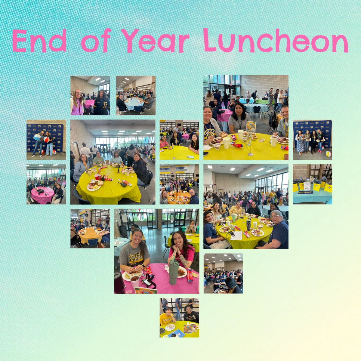GinaBCobb's tweet photo. And that’s a wrap for year #2!  A huge thank you to Brookfield Residential - Elyson for an amazing End of Year luncheon for our staff.  We appreciate you and all you do for @GoldenFHSEagles! #BeAbove #theGOLDstandard #fly2gether https://t.co/CTkN8HWm6i