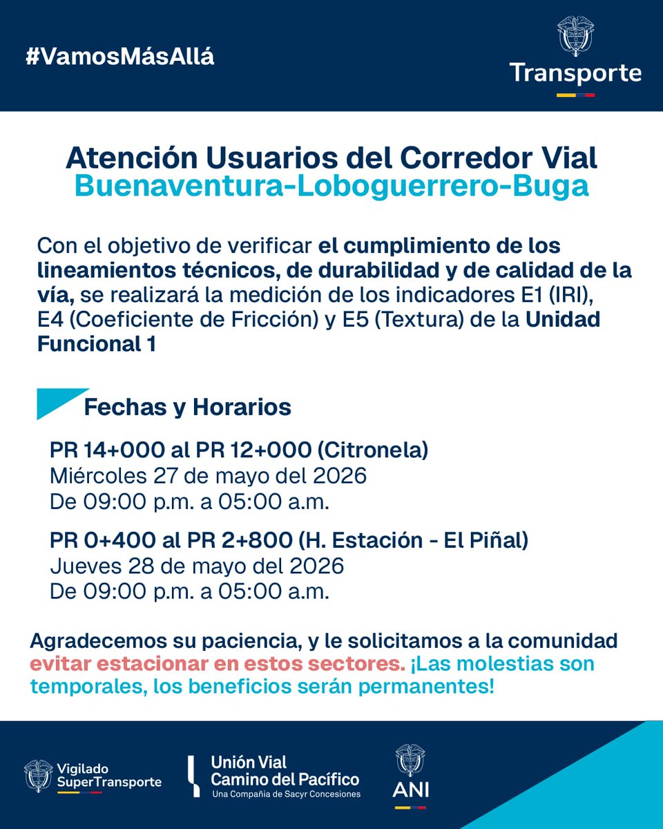 Union Vial Camino del Pacífico tweet media