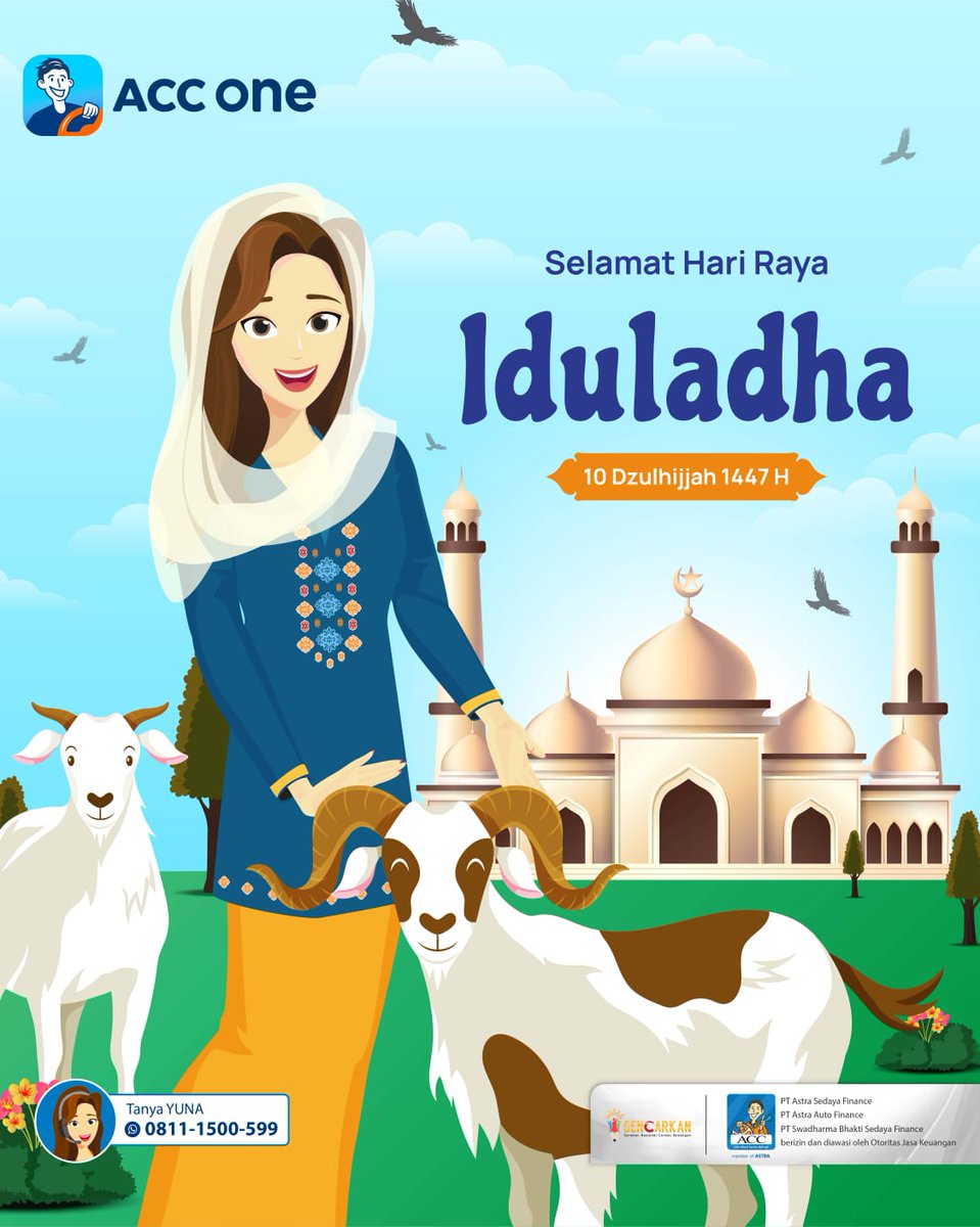 acconeid's tweet photo. Selamat Hari Raya Idul Adha✨️

Idul Adha menjadi momen untuk berbagi kebaikan mempererat kebersamaan, dan menumbuhkan
kepedulian kepada sesama.

Semoga setiap langkah dan doa membawa keberkahan untuk kita semua 💛

#ldulAdha #WujudkanBersamaACC https://t.co/VUCp0O2RRl