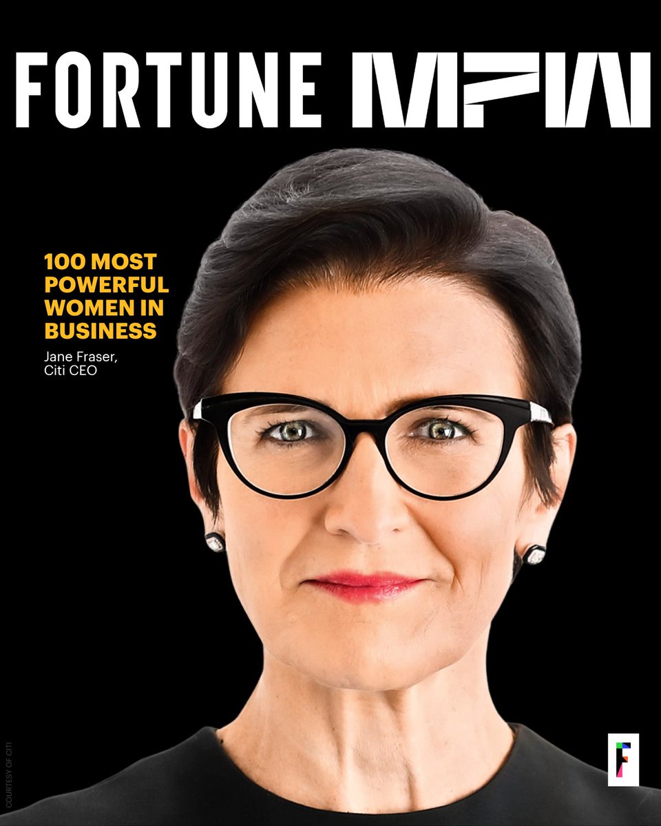 FortuneMagazine's tweet photo. Now in its 29th year, the Fortune Most Powerful Women list highlights the leaders commanding boardrooms, markets, and industries.

The top 5 women on this year’s #FortuneMPW list include:
➡️ @Citi CEO Jane Fraser
➡️ @GM CEO @mtbarra
➡️ @AMD CEO @LisaSu
➡️ @Accenture CEO Julie Sweet
➡️ @bancosantander Executive Chair Ana Botín

🔗 See the full list here: https://t.co/YeyVevUc2C