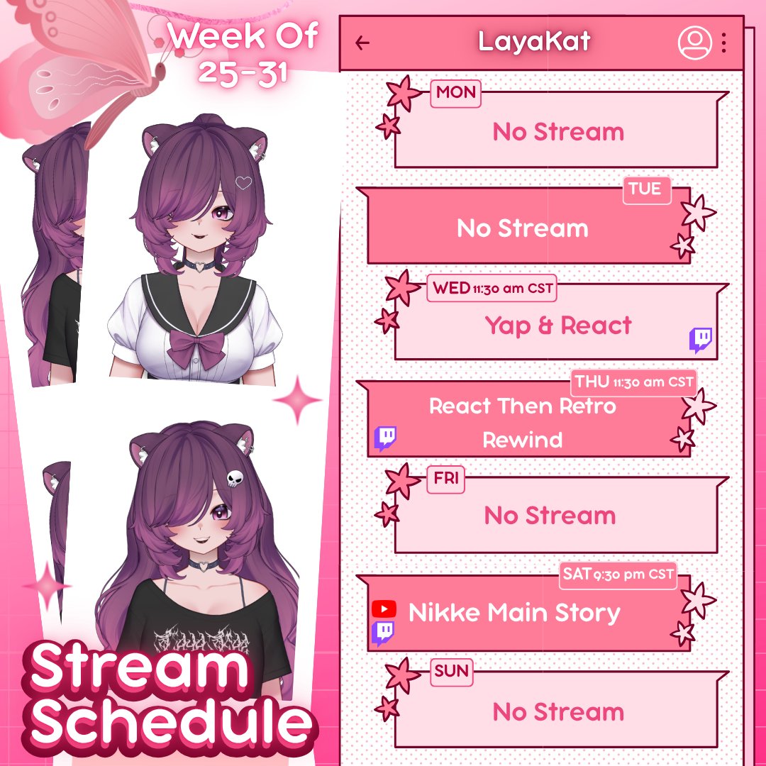 layakat's tweet photo. New schedule is here! https://t.co/IIhdYwn4mf