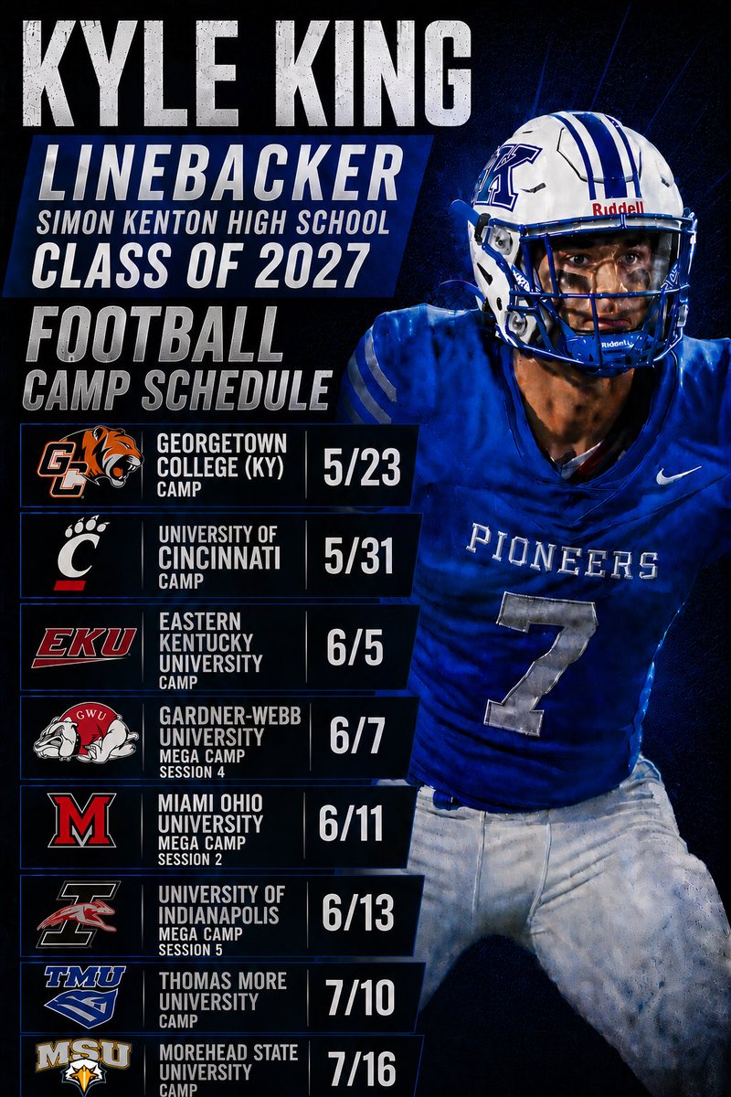 the_kyleking's tweet photo. Summer camp schedule! Looking forward to competing.  Thanks to coaches and staff for the invites. https://t.co/4dljg7sByz