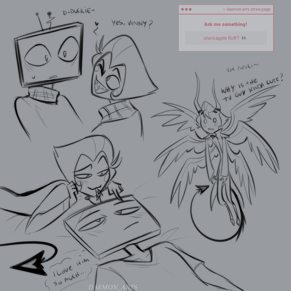 Daemon_arts's tweet photo. Drew some of your requests~
#Staticrose #Staticowl #Staticapple https://t.co/3foTHp9mvQ