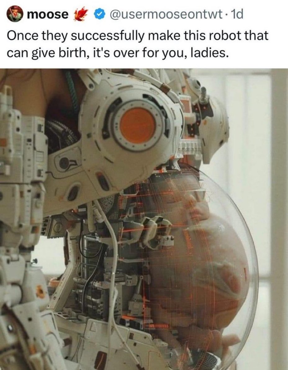 Lush_Beauty1's tweet photo. This show how much they want to eliminate women , so a man and robot must raise the baby ? https://t.co/mBeVSsD6U0