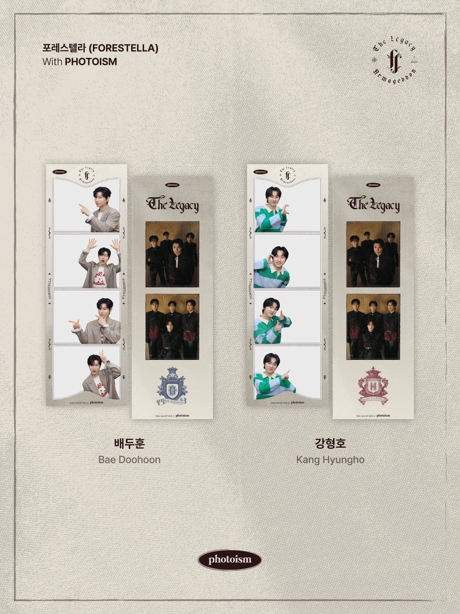 photoism_kr's tweet photo. PHOTOISM X 포레스텔라
ARTIST FRAME OPEN !

황홀한 목소리로
숲별 마음 울리는 남자들의 등장 💫

포토이즘에서 포레스텔라와
소중한 추억을 만들어보세요 📸

📅 26.06.01 - 26.06.30

ONLY IN PHOTOISM https://t.co/pIEM6e1h2w