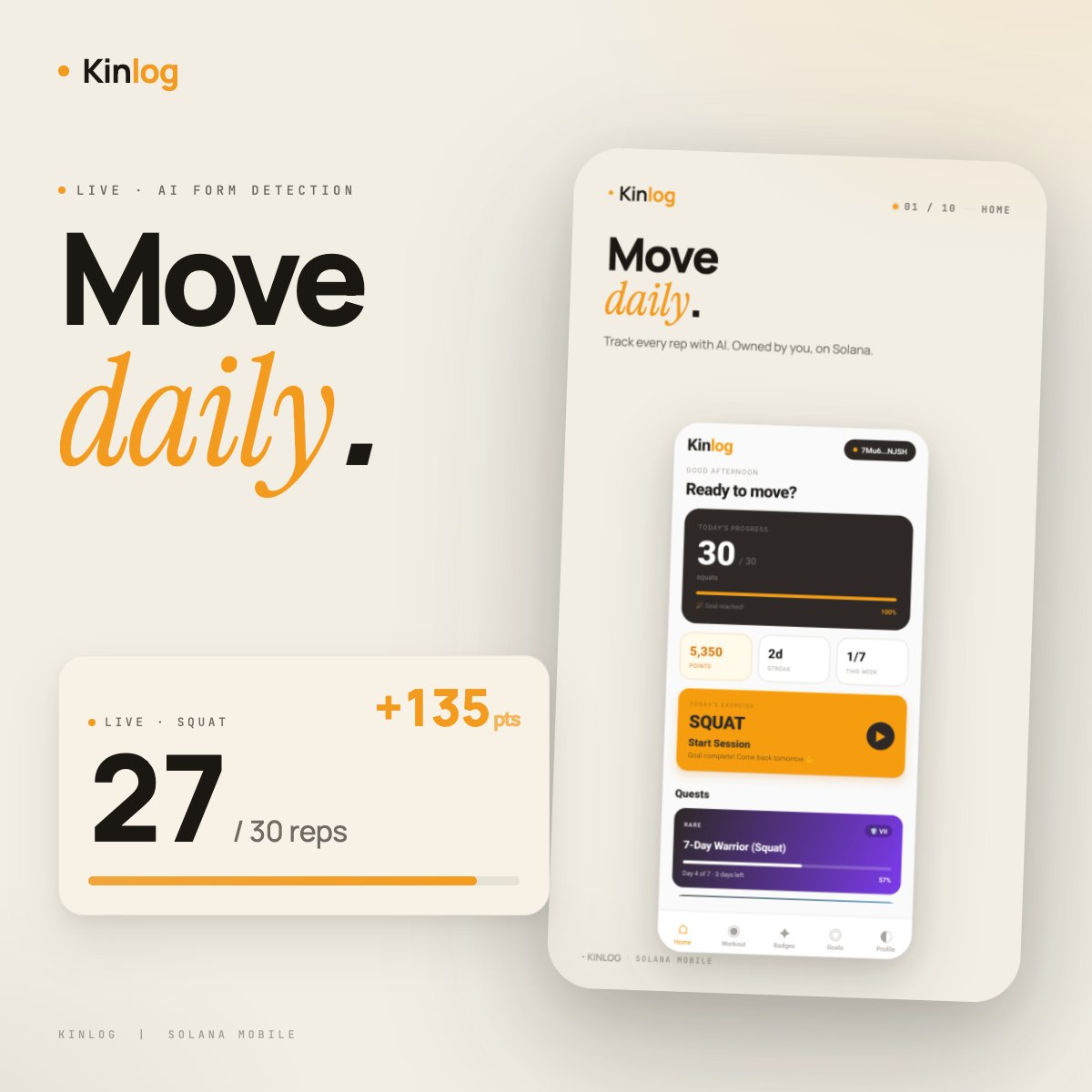 kinlogfit's tweet photo. Kinlog is on Colosseum Frontier. @colosseum 

AI Fitness dApp. 
Live on Solana Mobile dApp Store. @solanamobile 
Built by a Physical Therapist. @CryptoJHLim 

Your visit and feedback mean a lot.
https://t.co/yj0wmNwMCy https://t.co/amvBVc8a4j