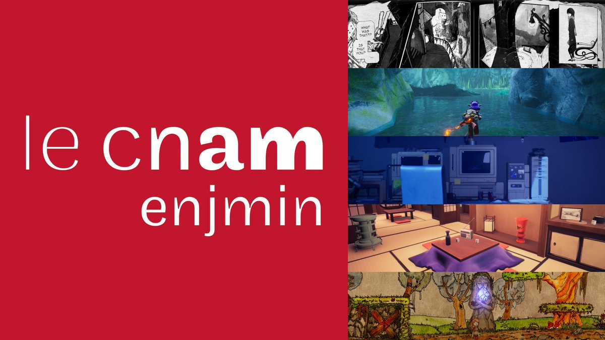FantPavilion's tweet photo. .@Cnam_Enjmin showcased five projects at the #FantasticPavilion. These video games were developed by Cnam-Enjmin students: 'Yūrei', 'They Make Sounds', 'Death of Internet', 'Akiya', and 'Leaves of Memory'.   Details of each project: https://t.co/IOq62yK8mp https://t.co/pqVaT7ecNu