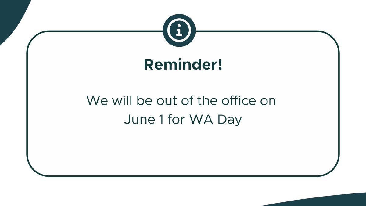 Agrimasters's tweet photo. Please note that our office will be closed on Monday, June 1 for WA Day.
 
If you require support while we're away, please visit our Help Centre.
 
https://t.co/KdxN6VGKf9 https://t.co/0HglvyKNue